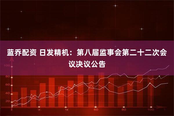 蓝乔配资 日发精机：第八届监事会第二十二次会议决议公告