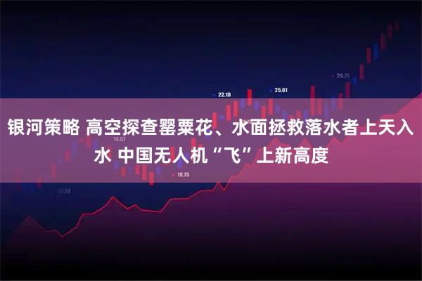 银河策略 高空探查罂粟花、水面拯救落水者上天入水 中国无人机“飞”上新高度